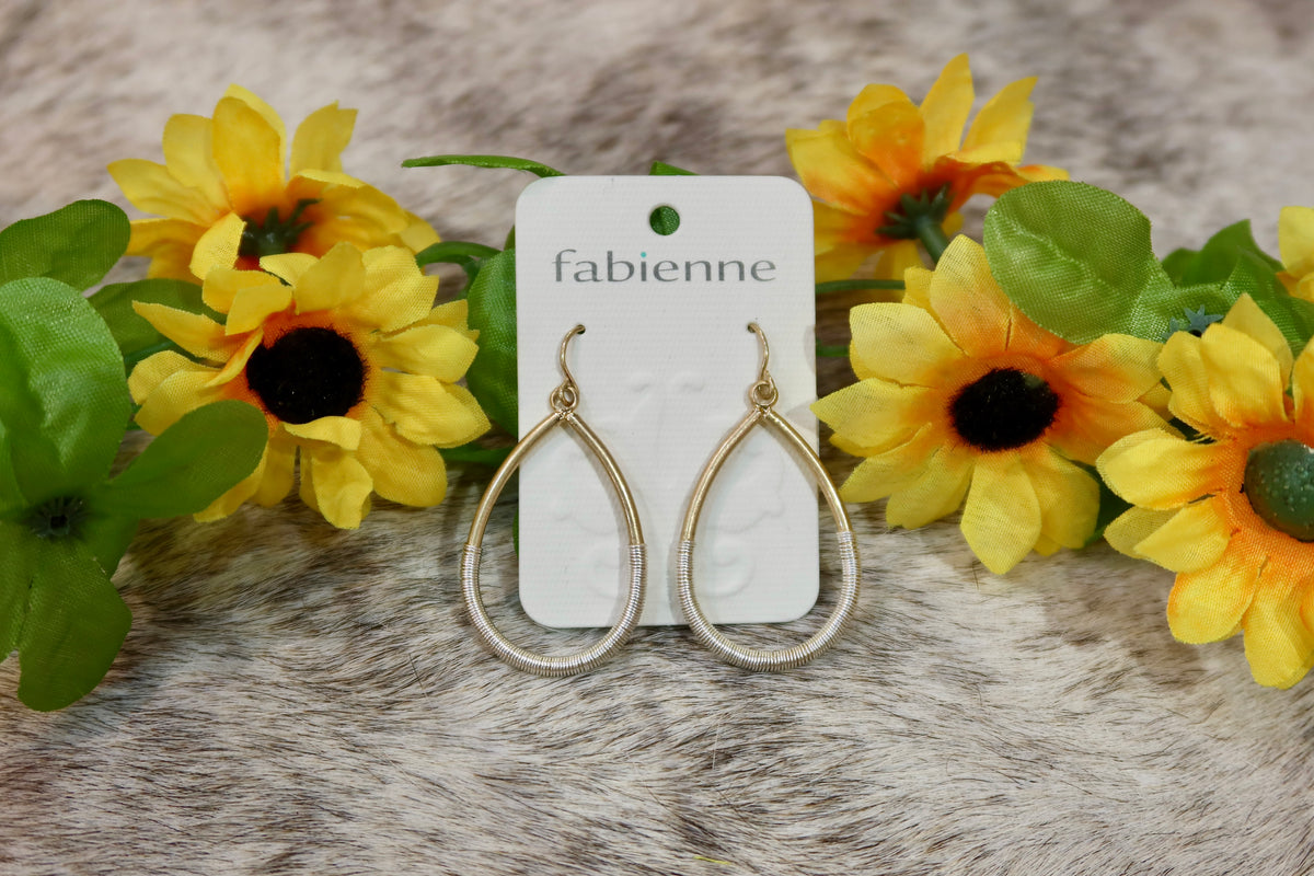 Fabienne Wire Wrap Tear Drop Earrings