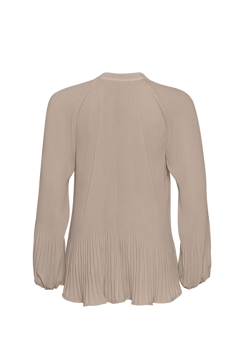 Madly Sweetly Just Pleat It Top - Taupe