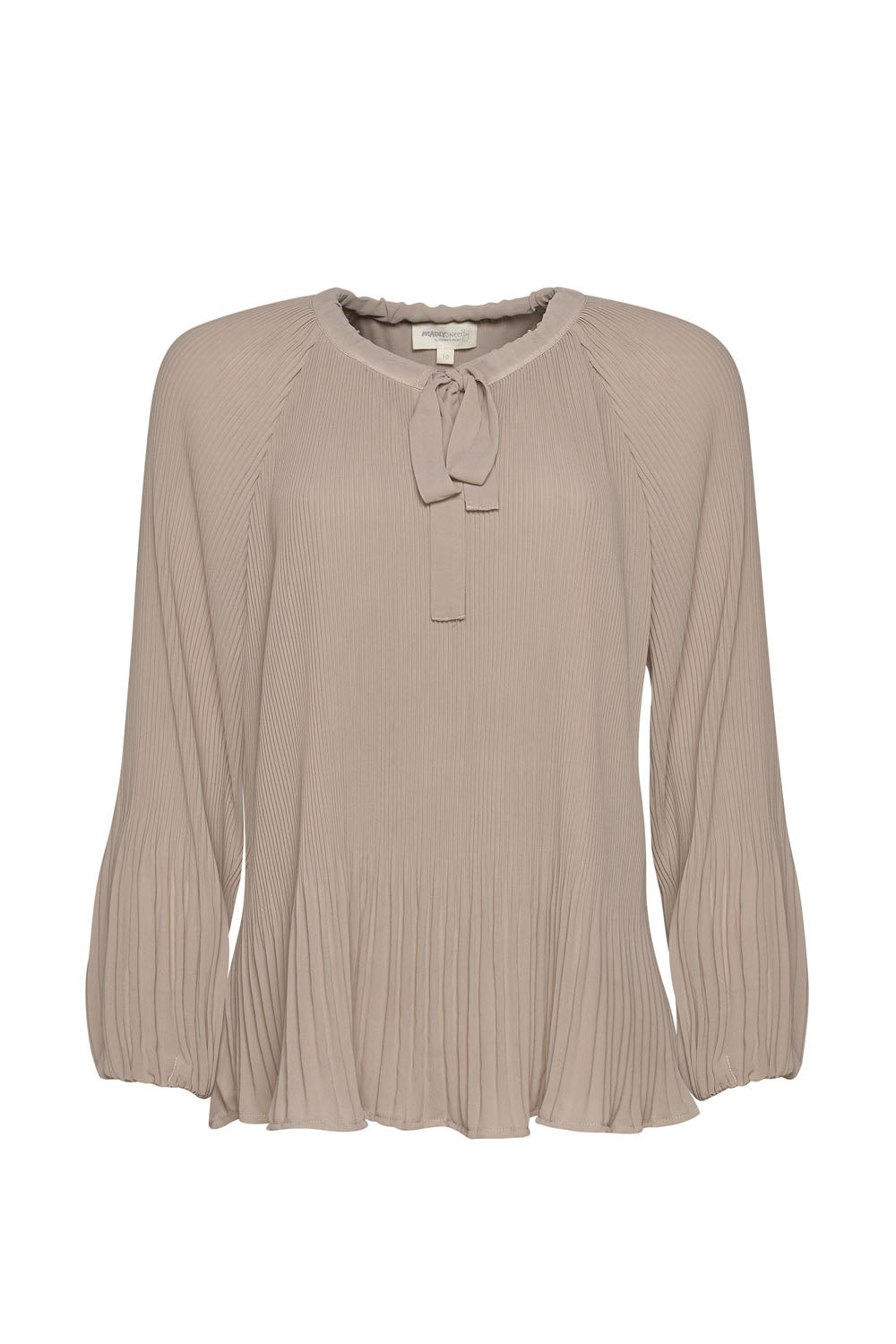 Madly Sweetly Just Pleat It Top - Taupe
