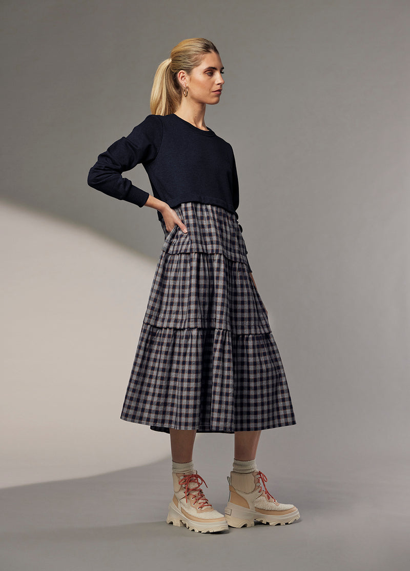 Madly Sweetly Check Me Out Dress Navy Check