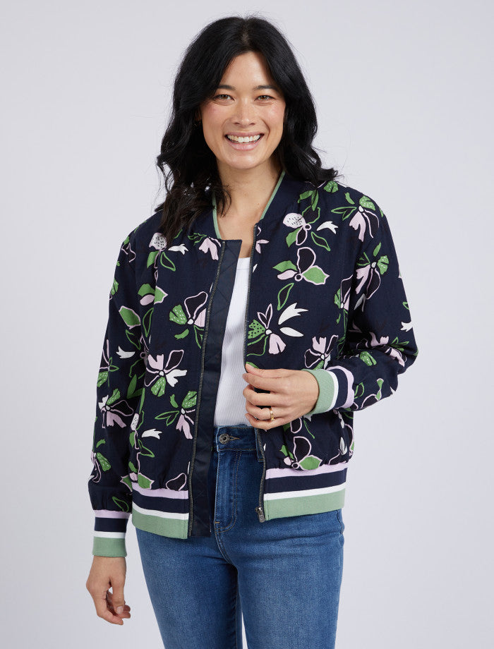 Elm Idyll Floral Bomber Jacket – ROSSELLINI SHINE
