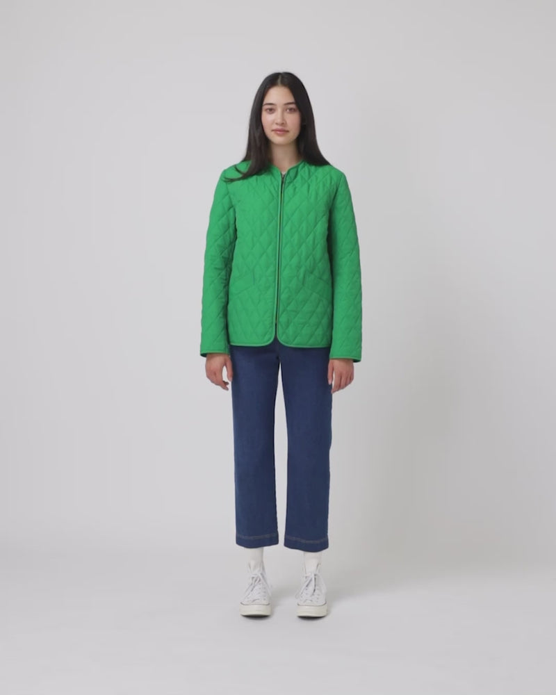 Sylvester Quilted Jacket-Green