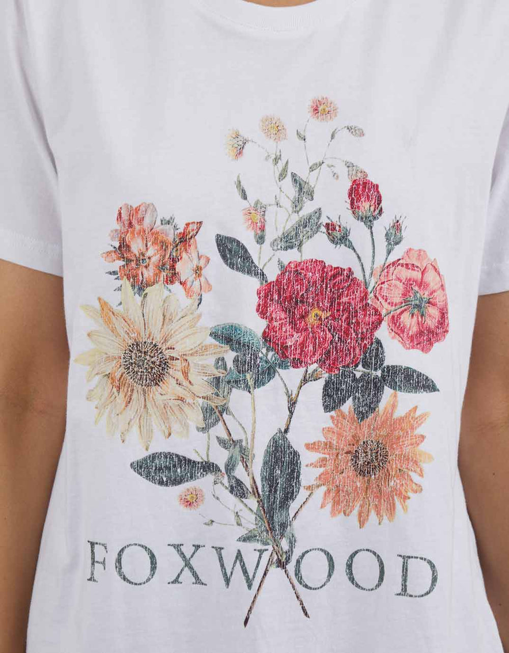 Foxwood Bouquet Tee - White