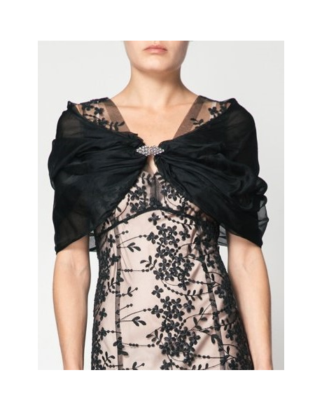 Organza Wrap Bolero Shawl For Wedding Organza Wrap Black