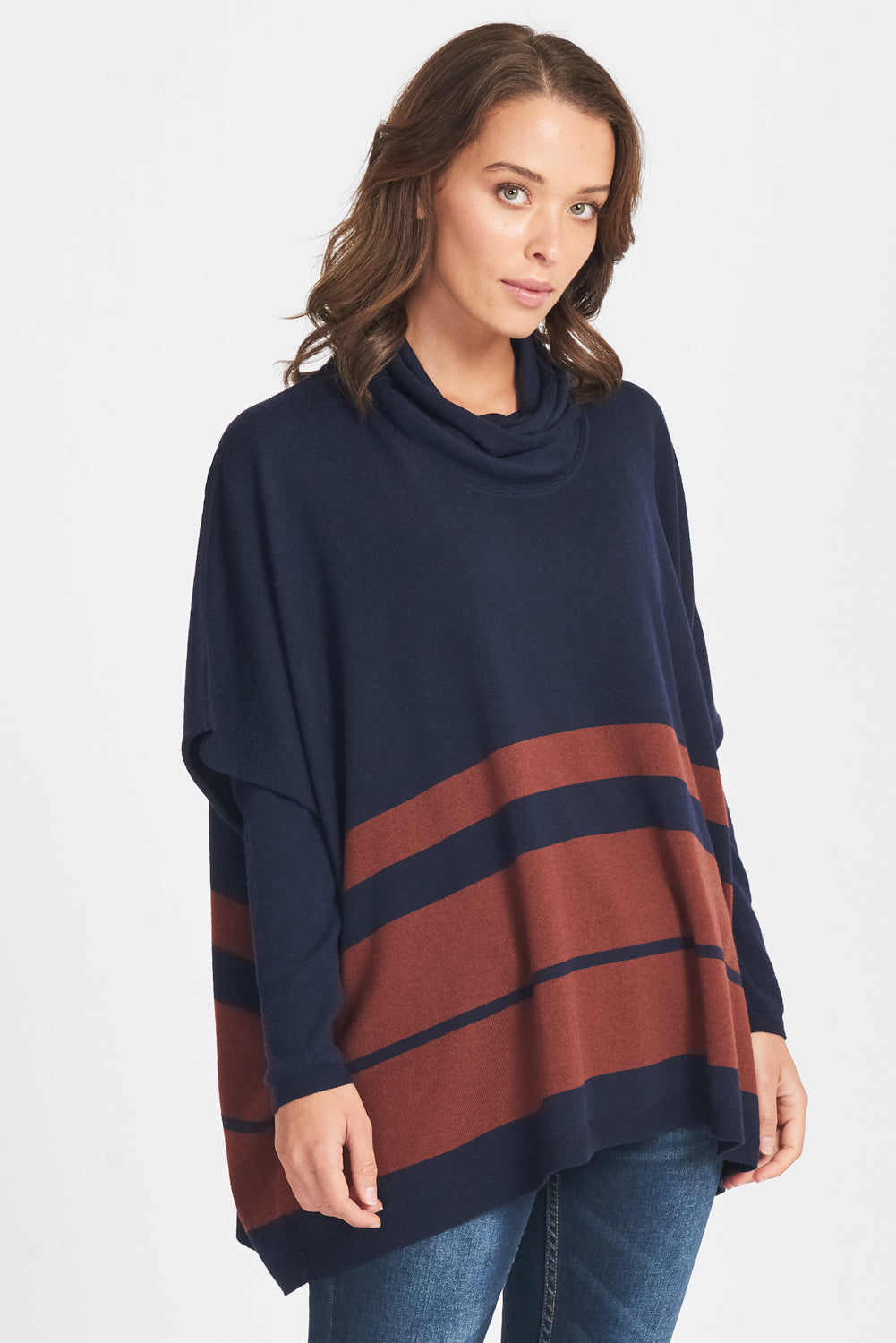 Oversized Wrap Neck Jumper – ROSSELLINI SHINE