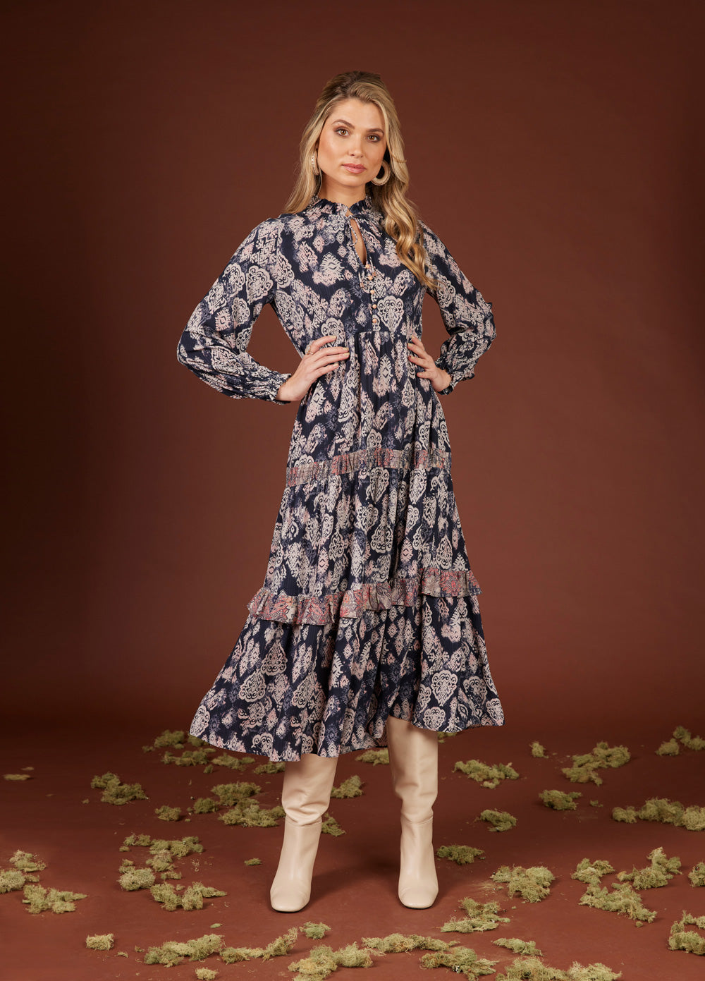 knee length dresses for ladies Loobies Story Devotion Midi Dress – ROSSELLINI + SHINE