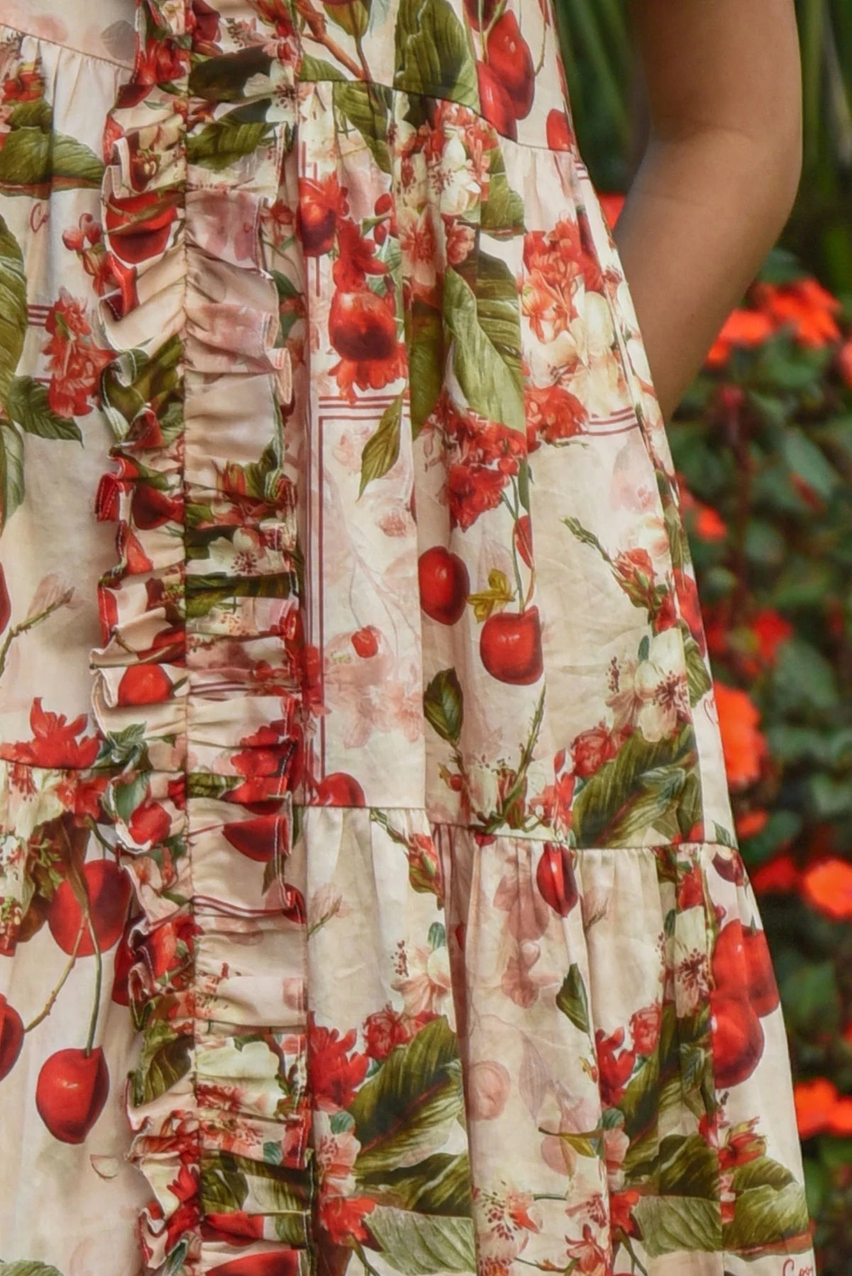 COOP Frillaxed Dress- Cherry