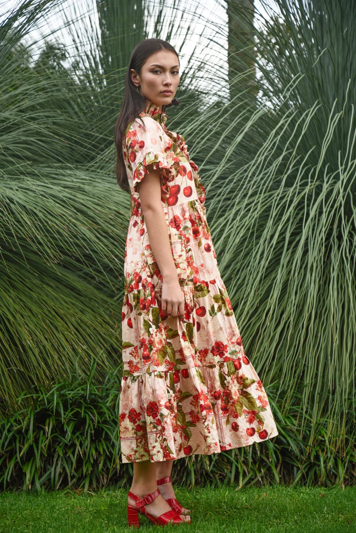 COOP Frillaxed Dress- Cherry