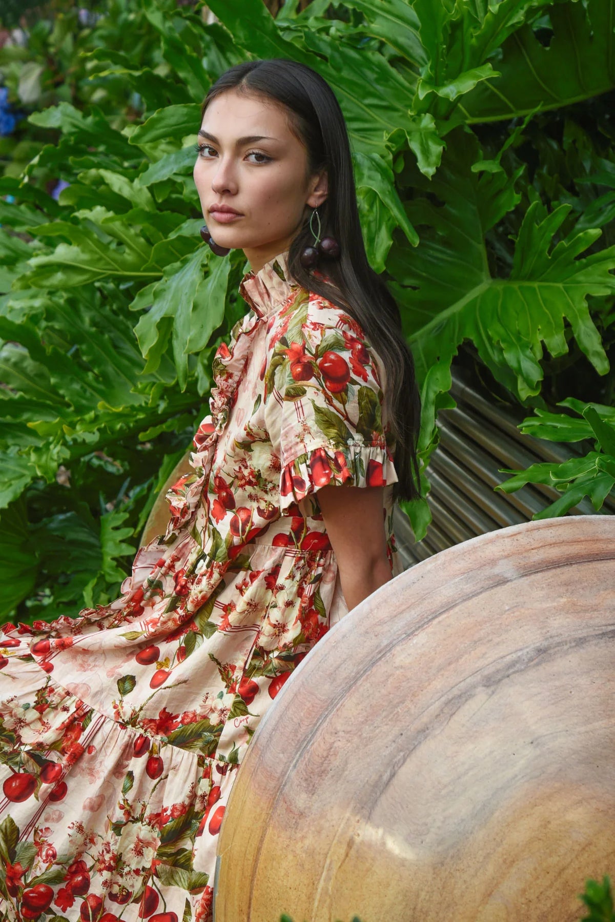 COOP Frillaxed Dress- Cherry