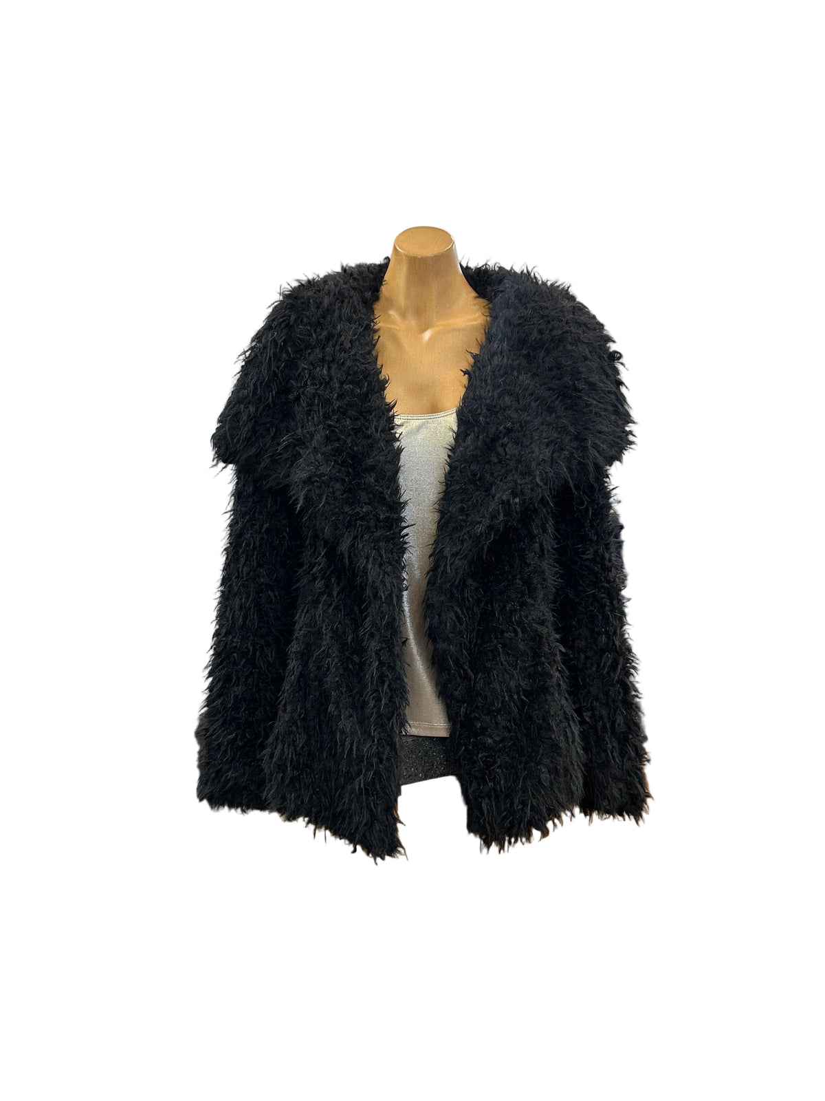 Gaudi Fluffy Black Jacket