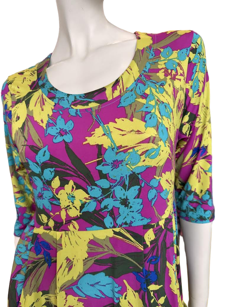 Bittermoon Chloe Dress - Lime Floral Splash