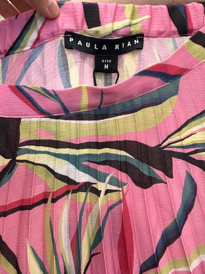 Paula Ryan Sunray Pleated Skirt - Lipstick