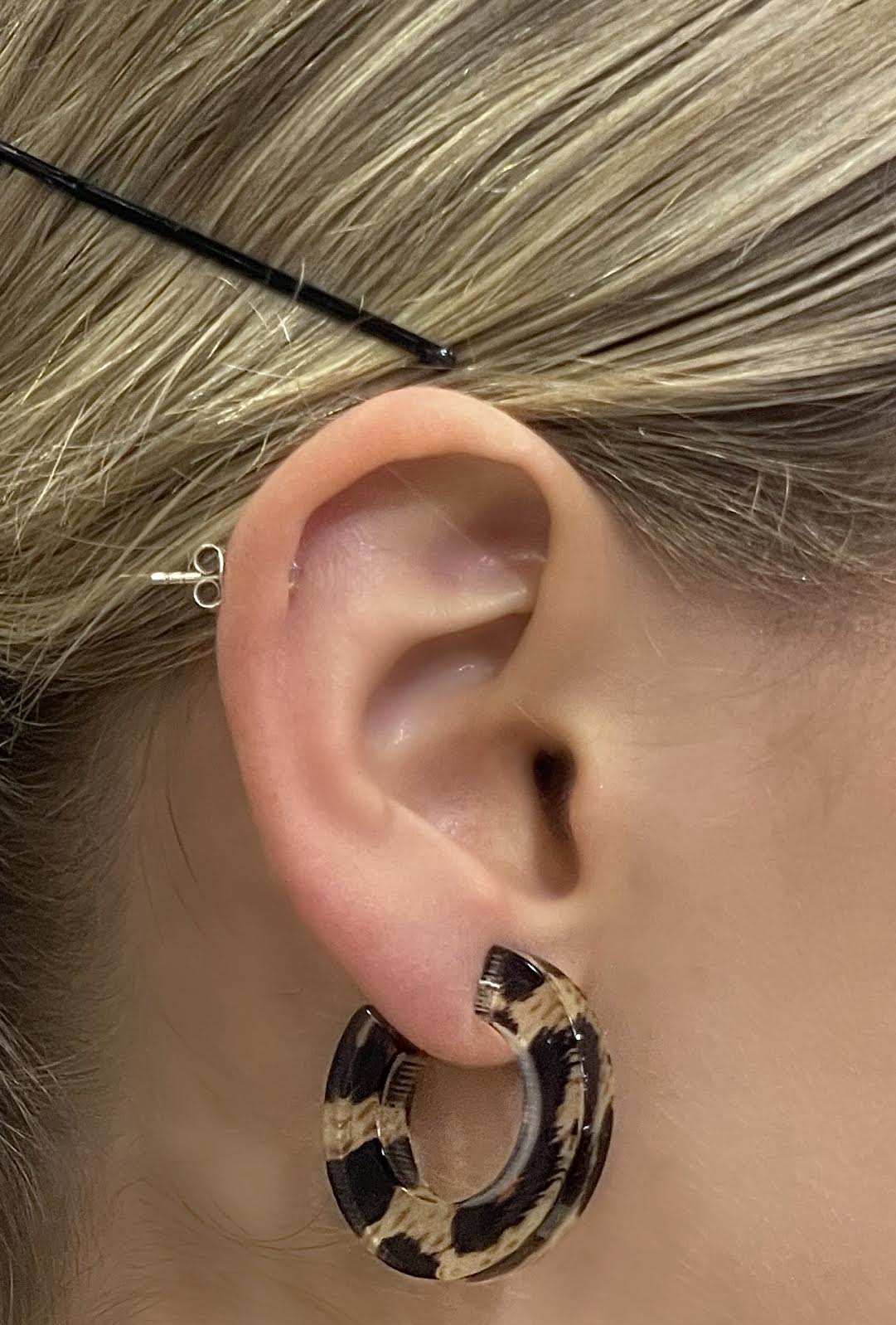 Fabienne Leopard Hoop Earrings ROSSELLINI SHINE