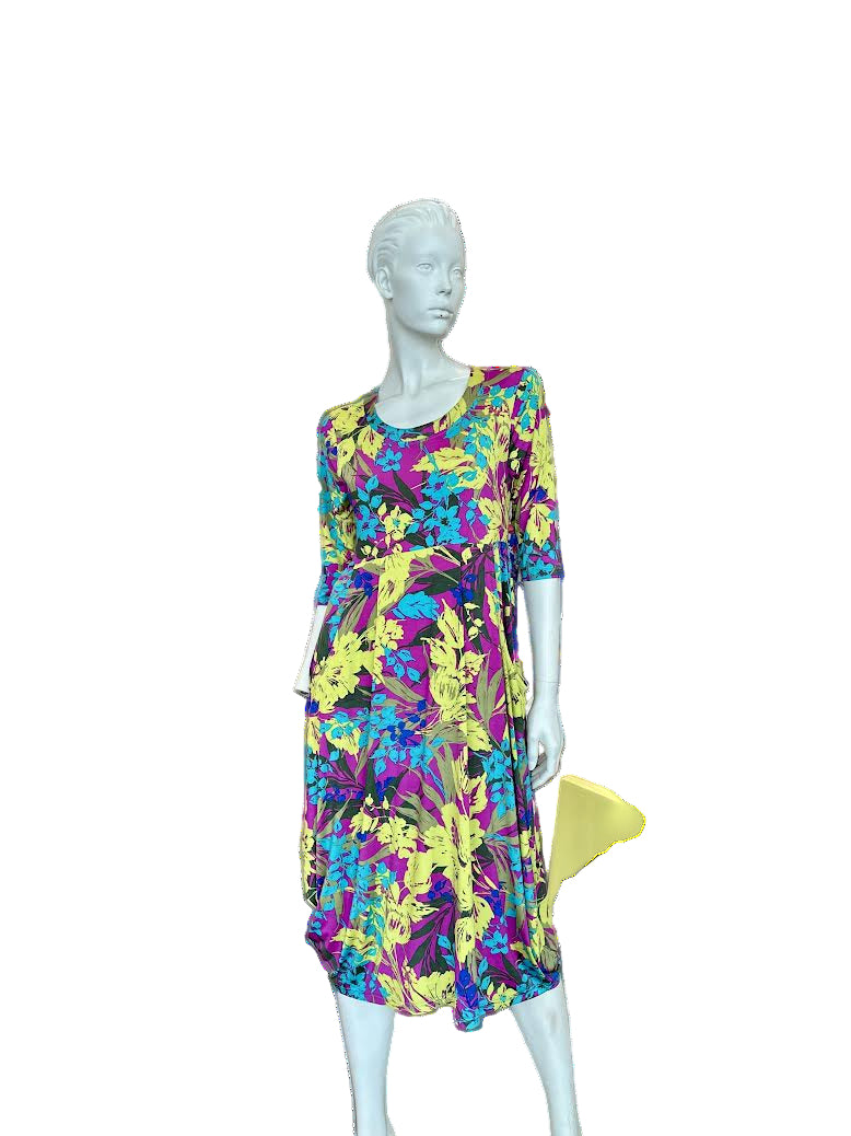 Bittermoon Chloe Dress - Lime Floral Splash