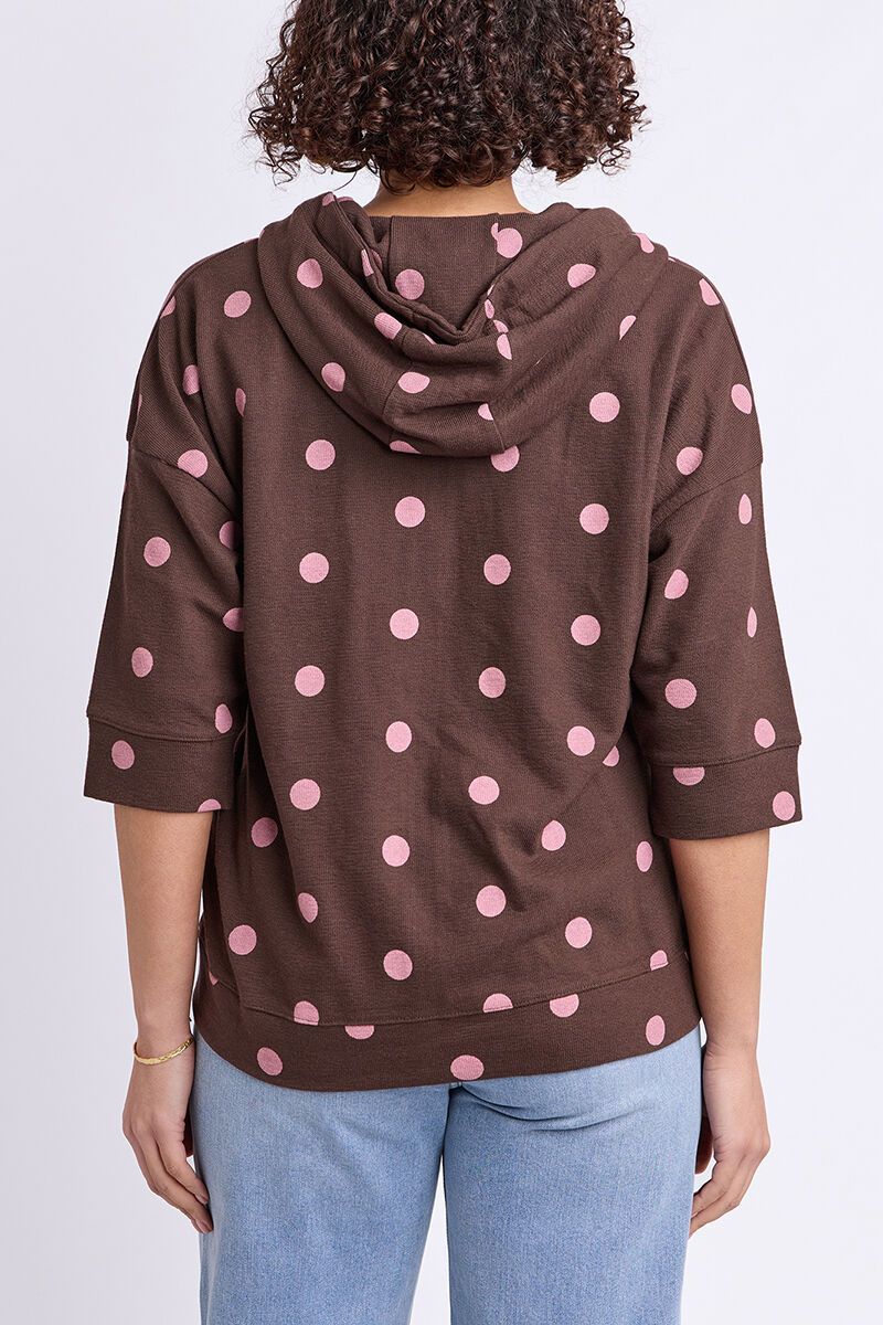 Elm Beachy Spot Hoodie Chocolate