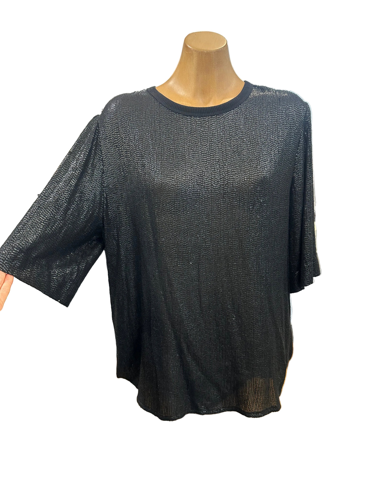 Juliette Hogan Morrison Sequin Top - Black/Onyx