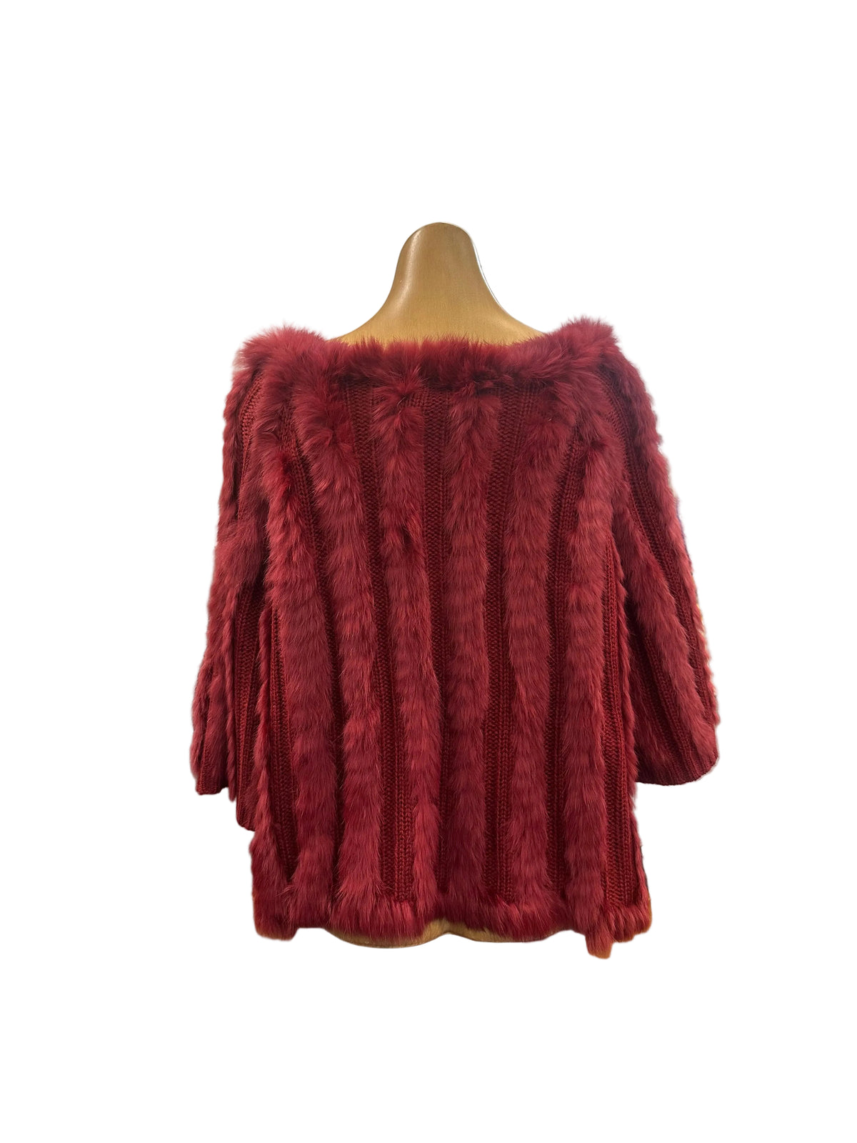 Gaudi Fur Sweater - Wine Red
