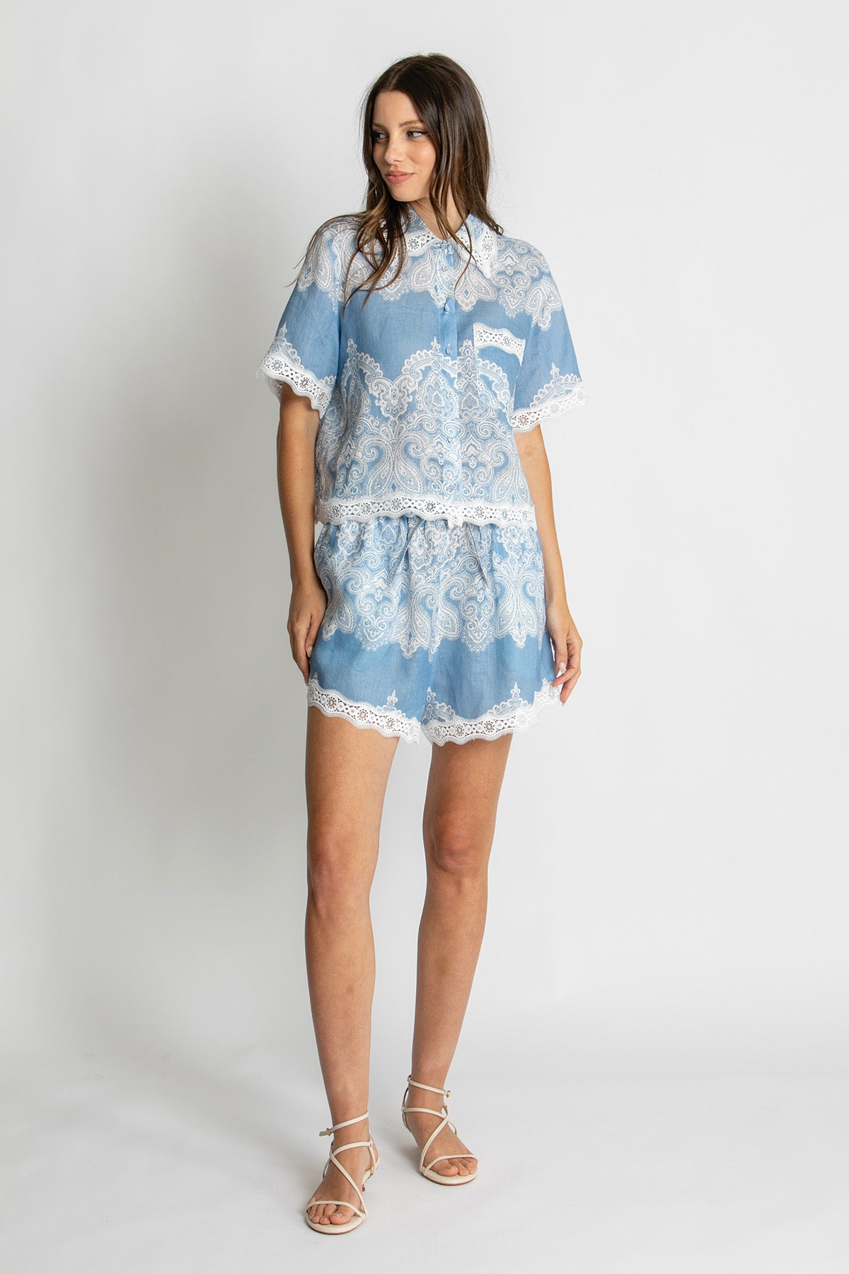 Kachel Nivina Lace Trim Shirt