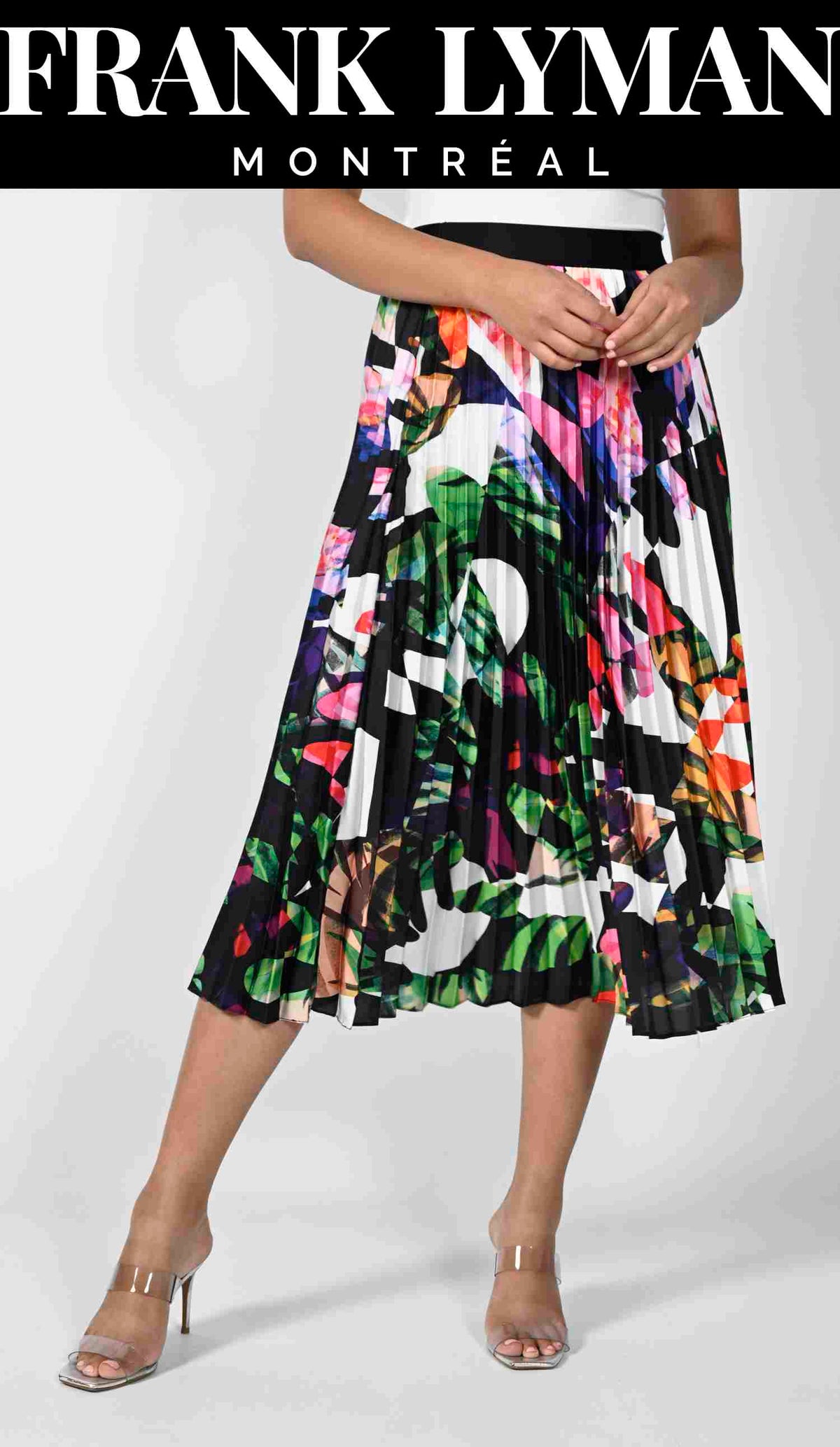 Frank Lyman Black/Multi Woven Skirt