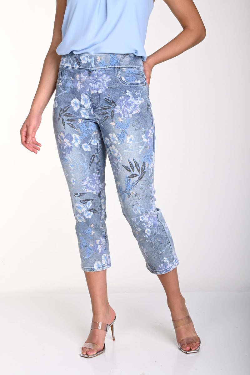 Frank Lyman 3/4 Denim Print Jean