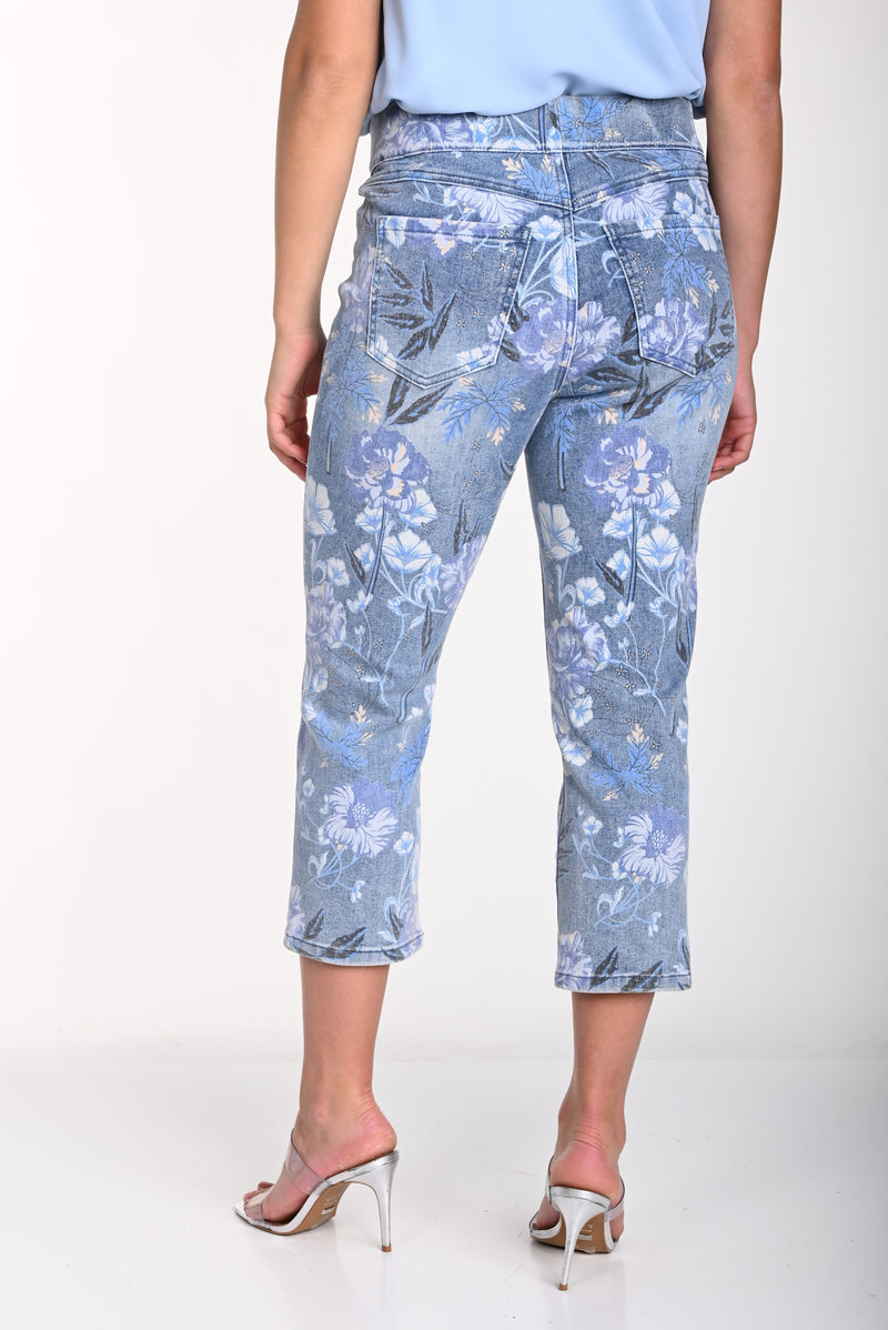 Frank Lyman 3/4 Denim Print Jean