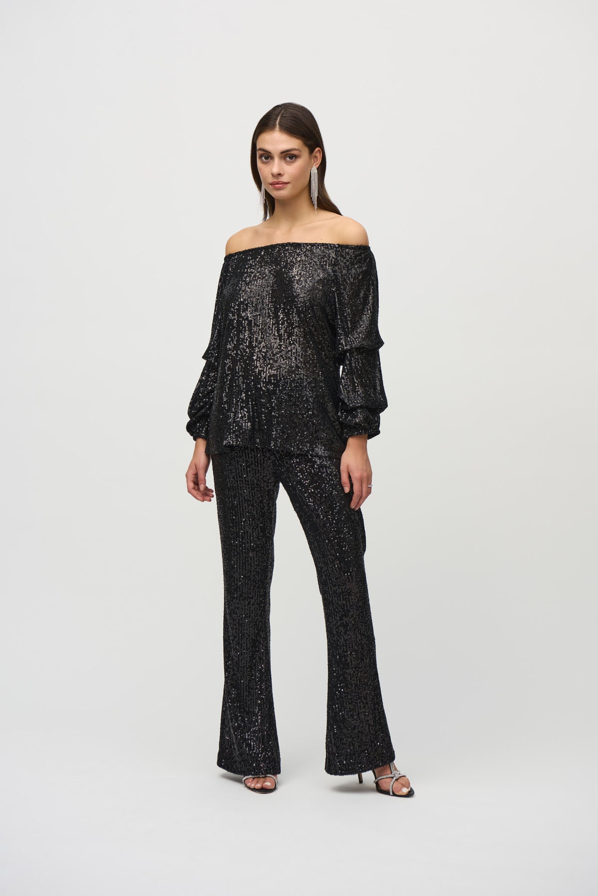 Joseph Ribkoff Sequin Puff Top