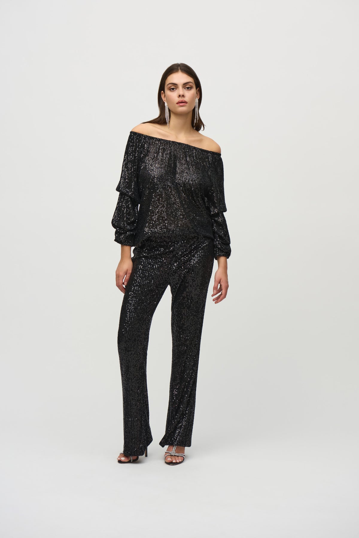 Joseph Ribkoff Sequin Puff Top