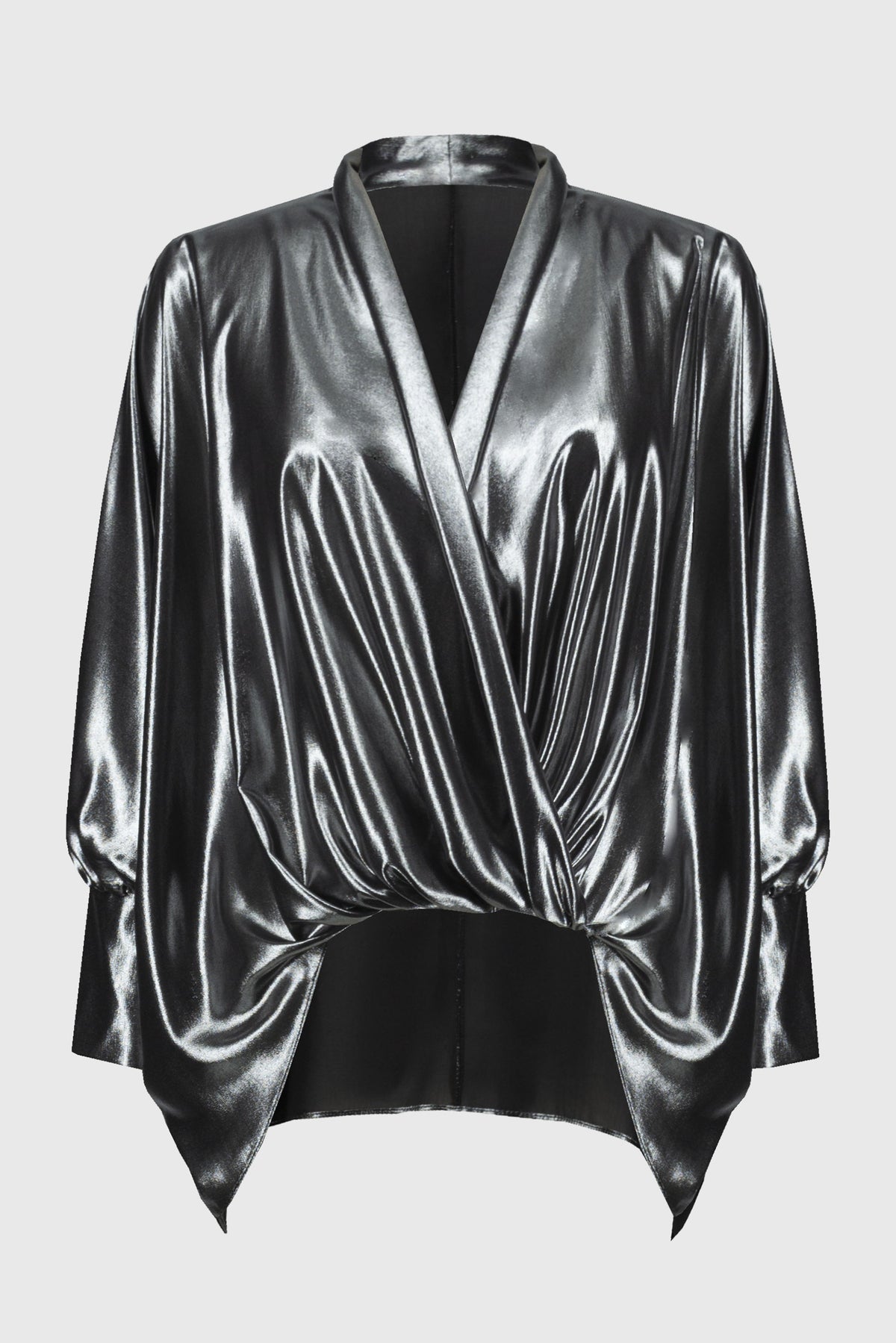 Joseph Ribkoff Metallic Wrap Top