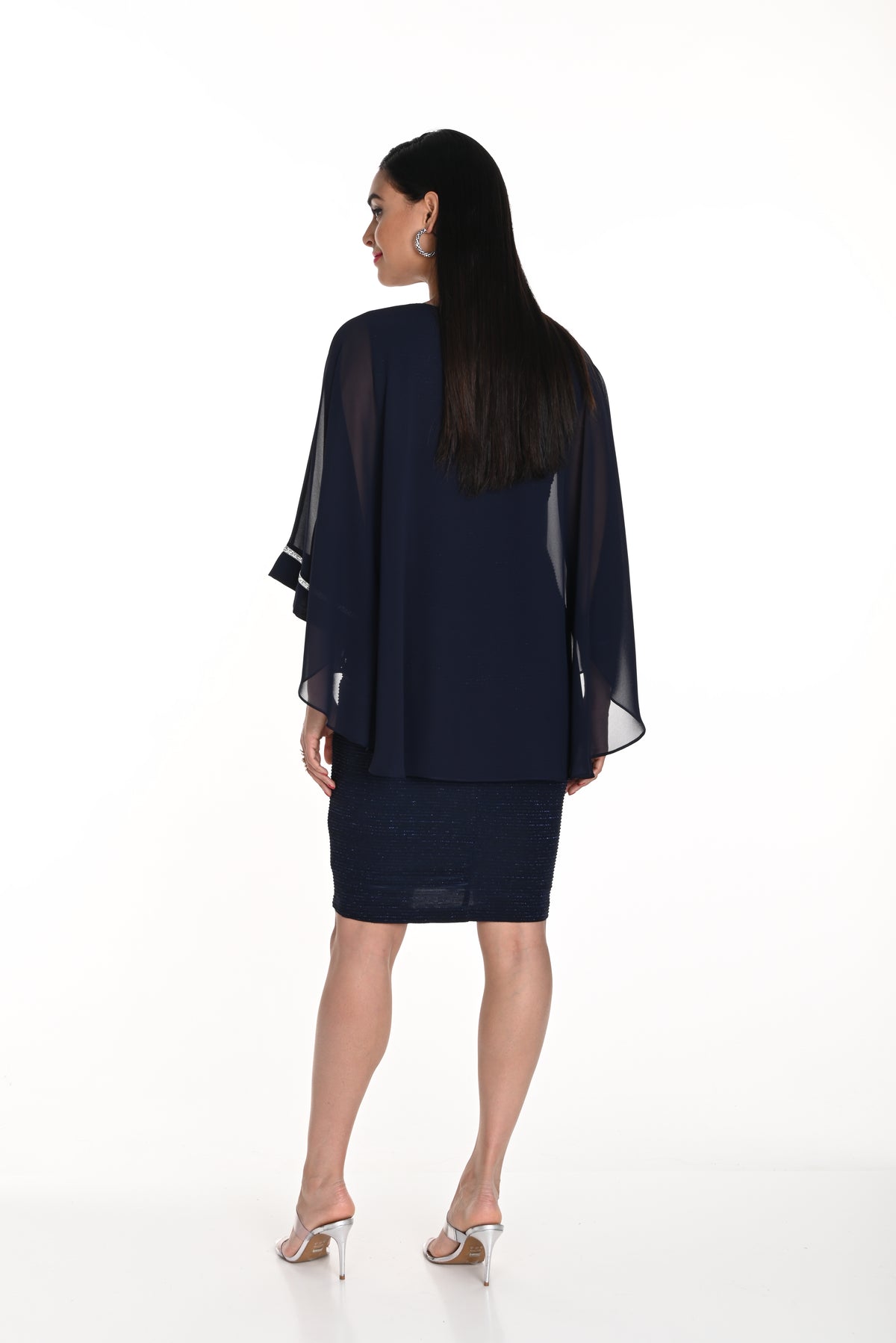 Frank Lyman Sheath Dress With Flutter Sleeve - Imperial Blue