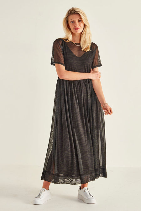 Lemon Tree Esme Lined Dress - Black Print