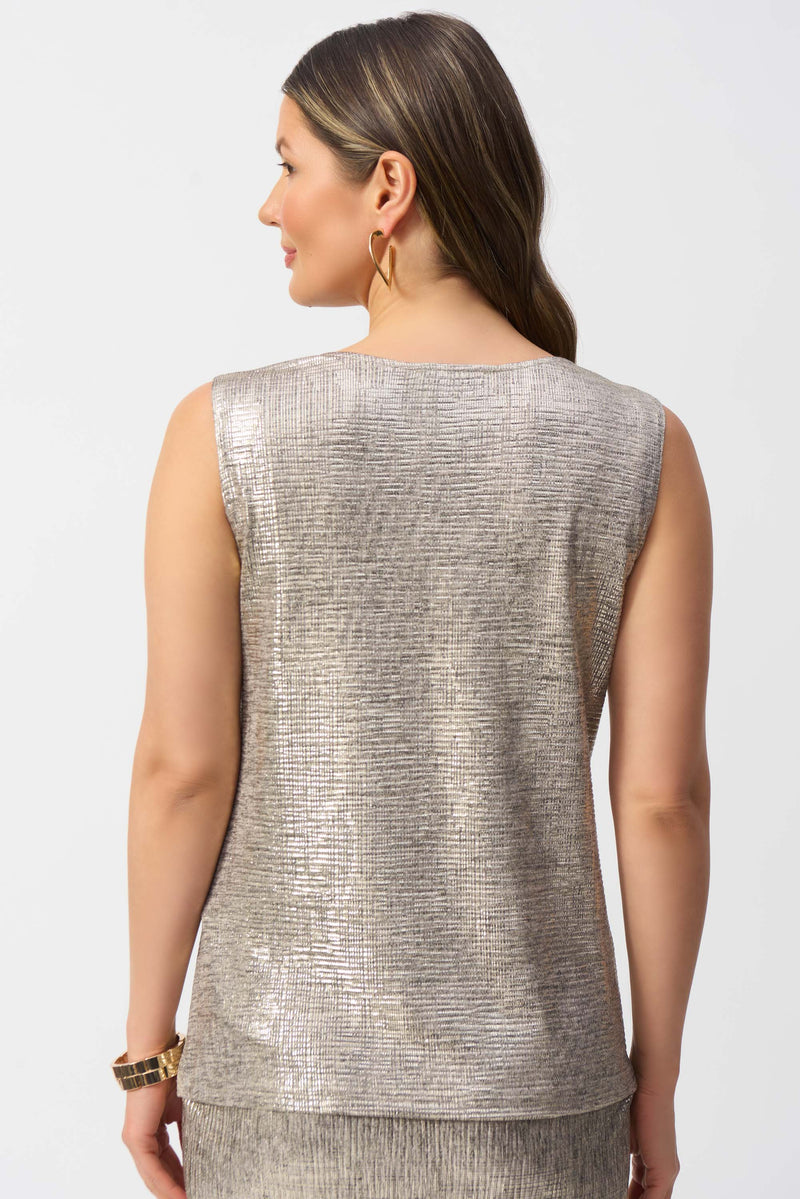 Joseph Ribkoff Foiled Melange Top