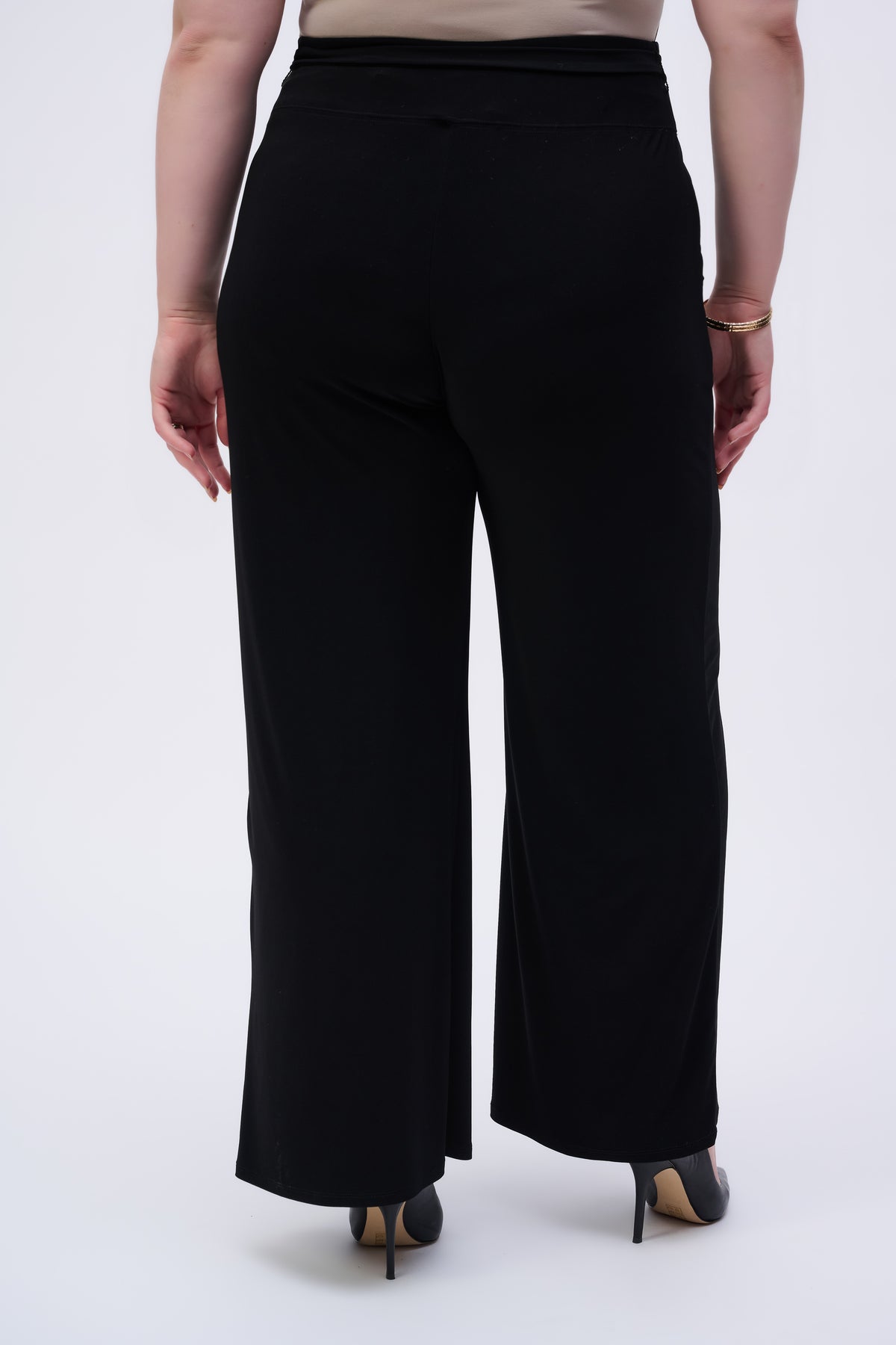 Joseph Ribkoff Knit Wide Leg Pants with Sash