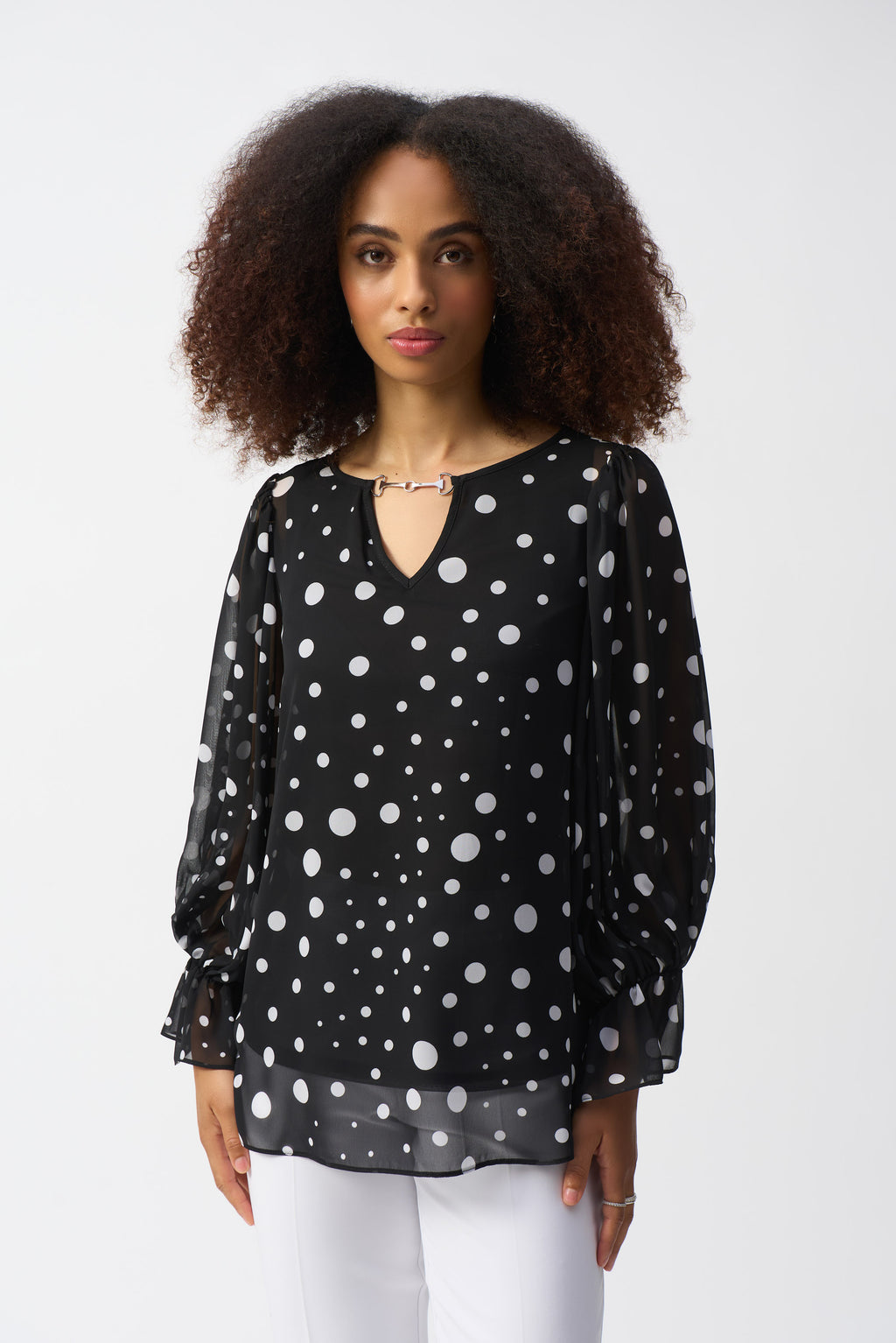 Joseph Ribkoff Chiffon Boxy Top – ROSSELLINI + SHINE
