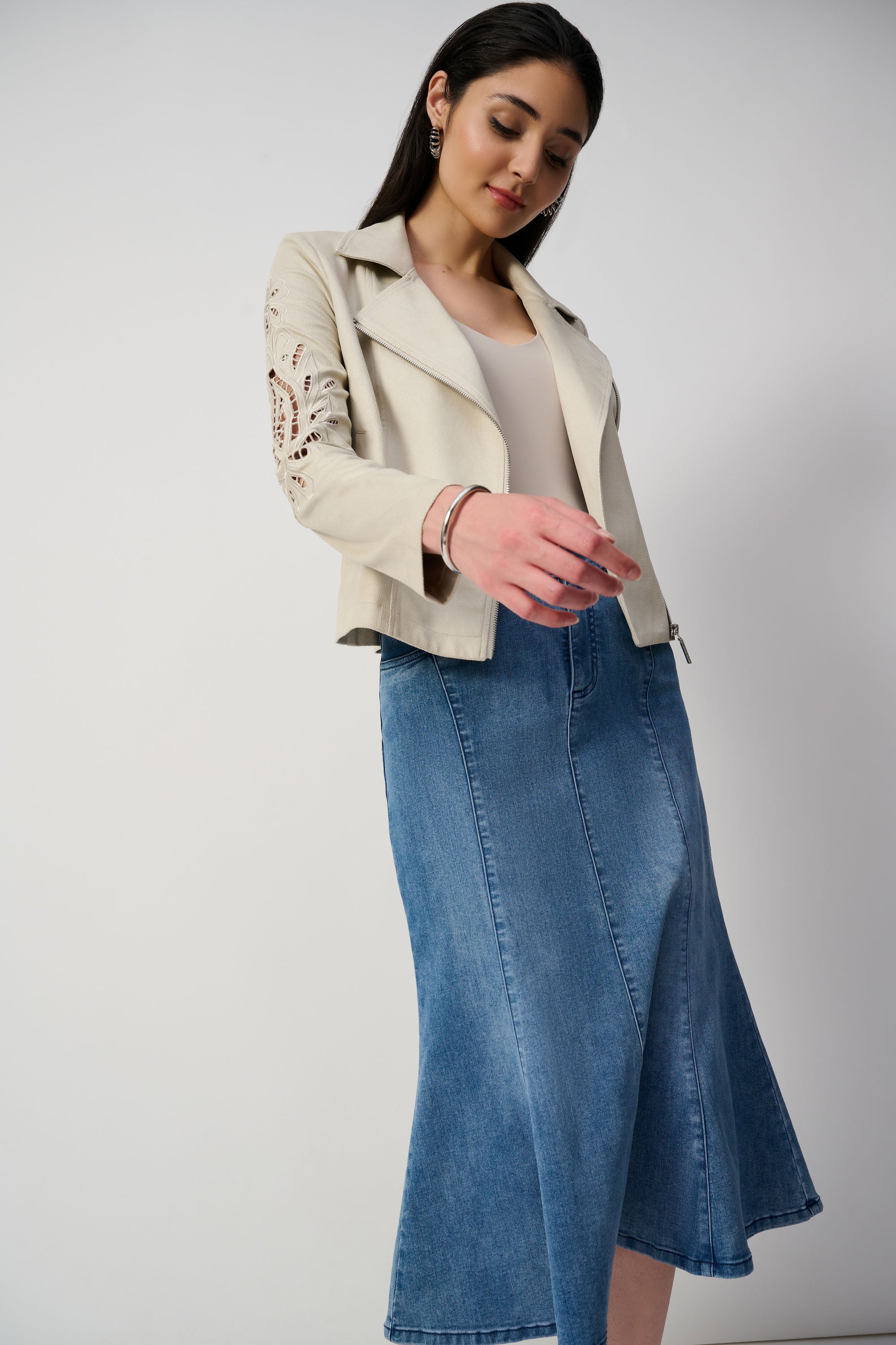 【未使用】THE TOE Peckham Jacket + Skirt Joseph Ribkoff Stretch Trumpet Skirt – ROSSELLINI + SHINE