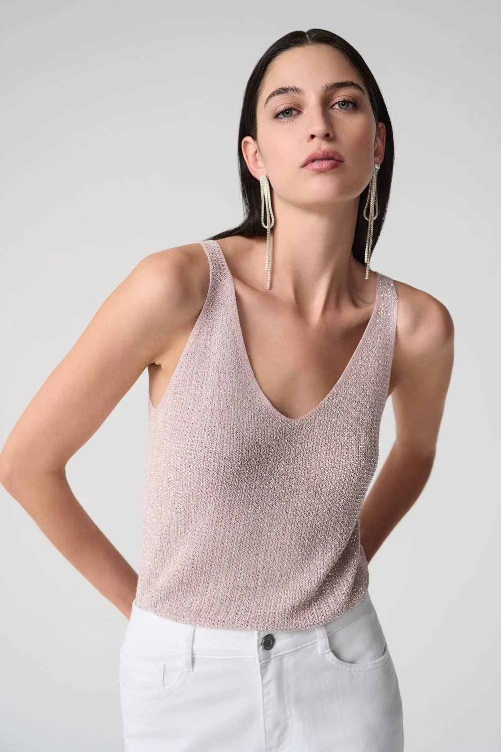 Joseph Ribkoff Metallic Camisole - Petal Pink