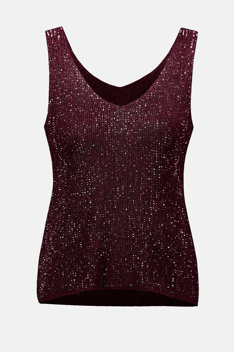 Joseph Ribkoff Metallic Camisole - Merlot