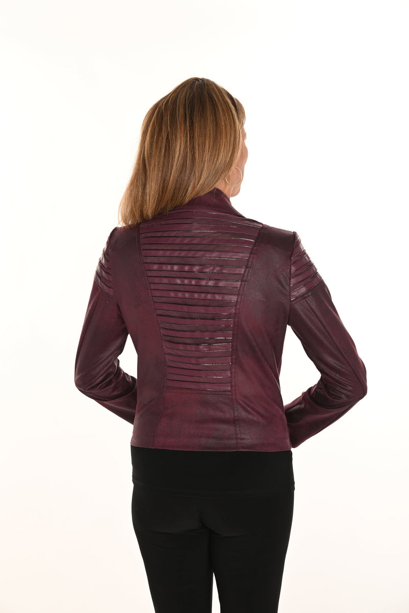 Frank Lyman Plum Biker Jacket