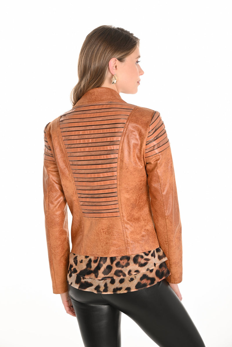 Frank Lyman Burnt Orange Biker Jacket