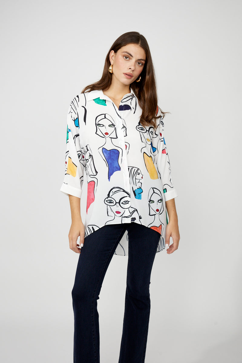 Frank Lyman Graphic Print Blouse