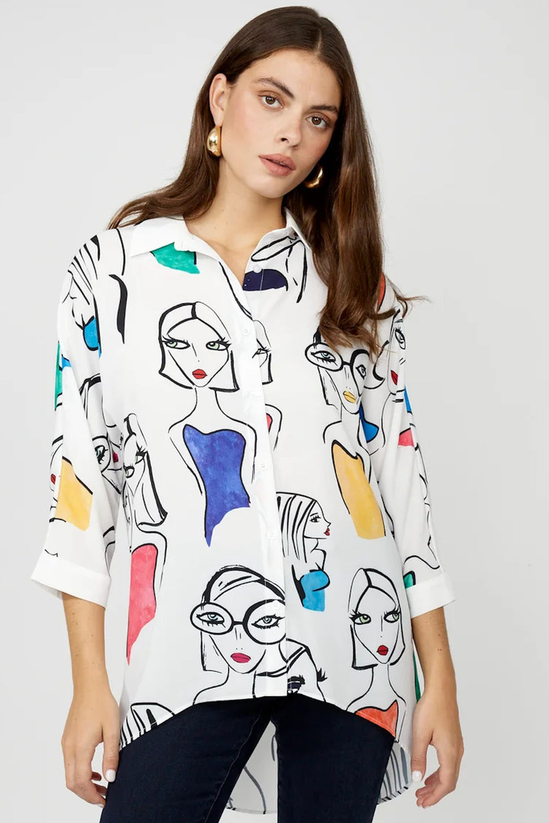 Frank Lyman Graphic Print Blouse