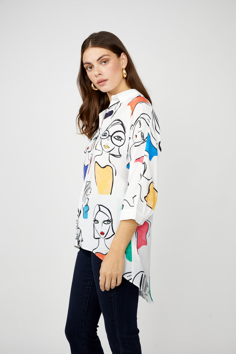 Frank Lyman Graphic Print Blouse