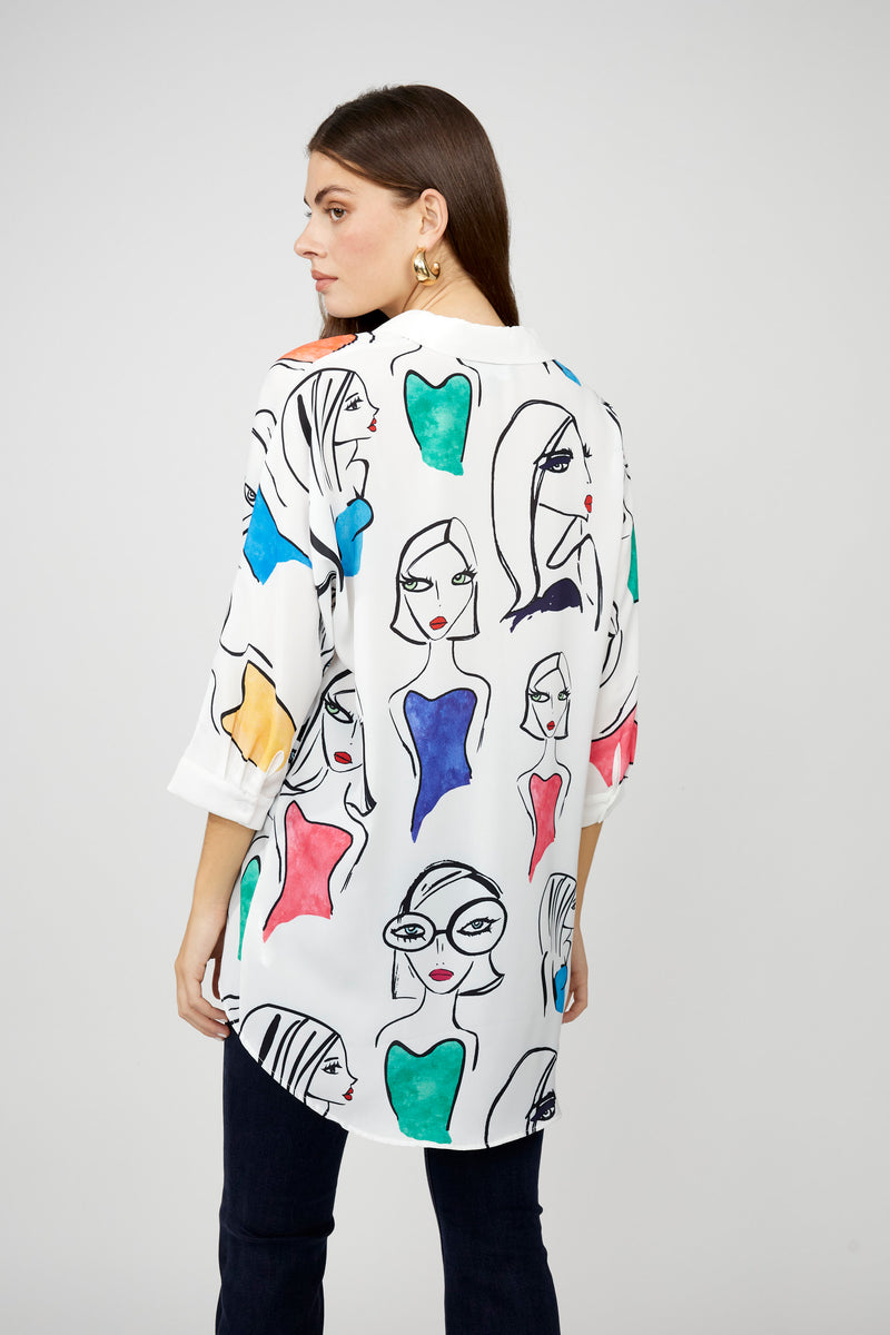 Frank Lyman Graphic Print Blouse