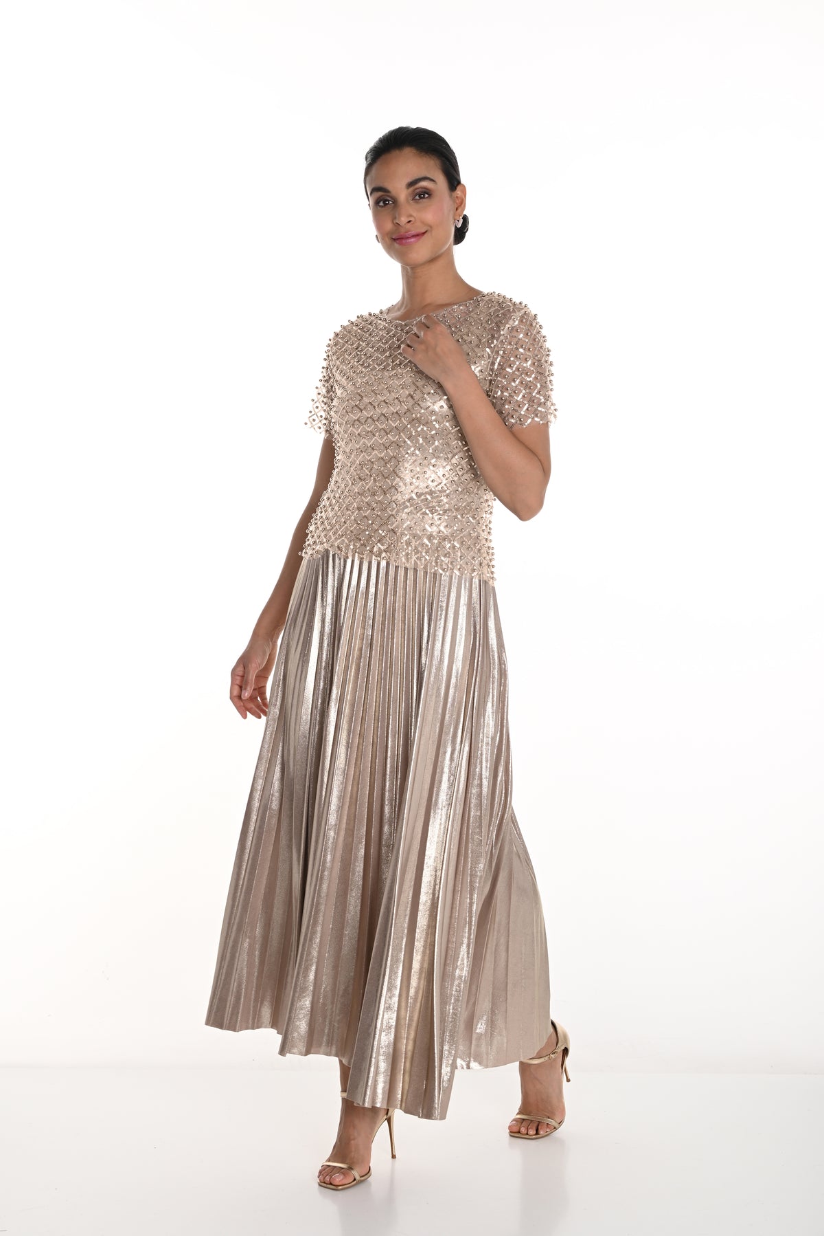 Frank Lyman Sparkly Skirt - Gold