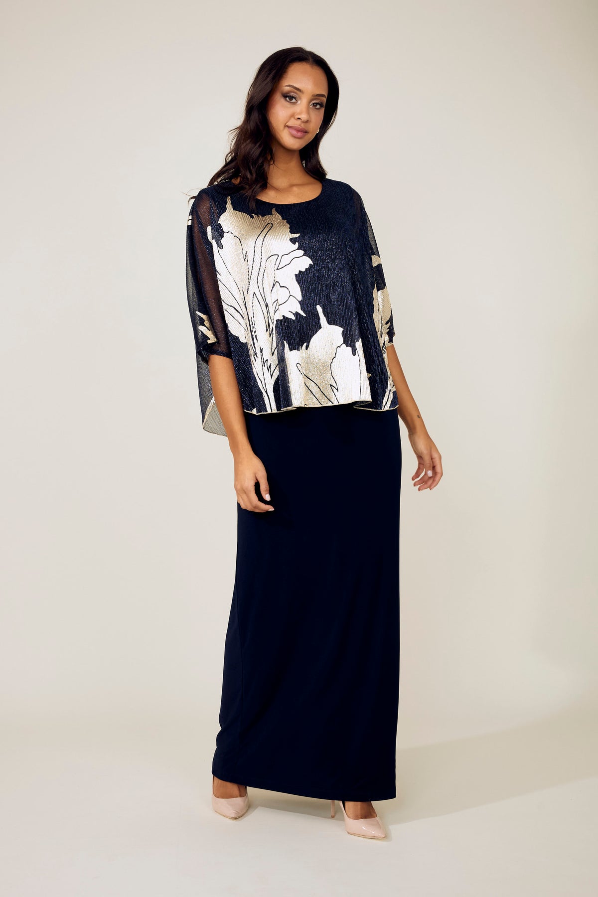 Frank Lyman Floral Maxi Dress – ROSSELLINI + SHINE