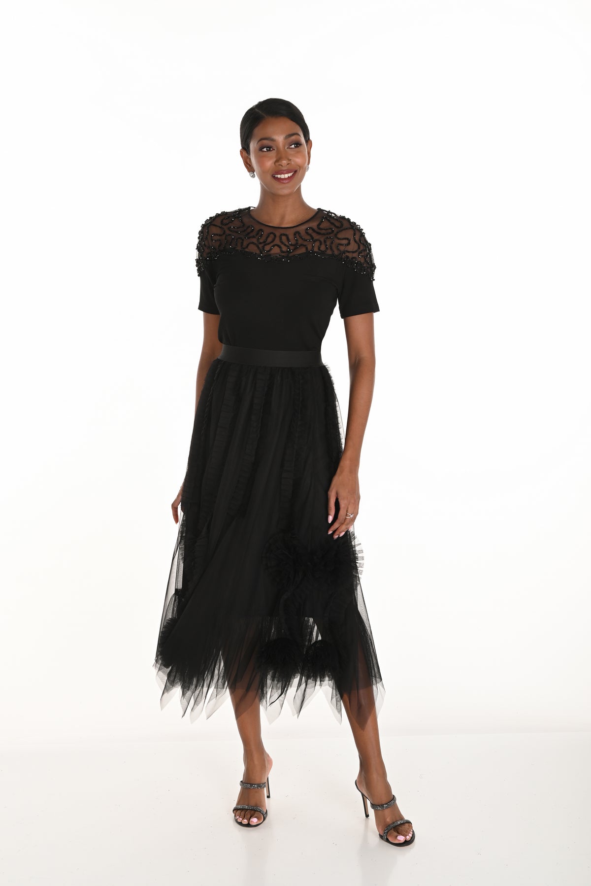 Frank Lyman Ruffled Skirt