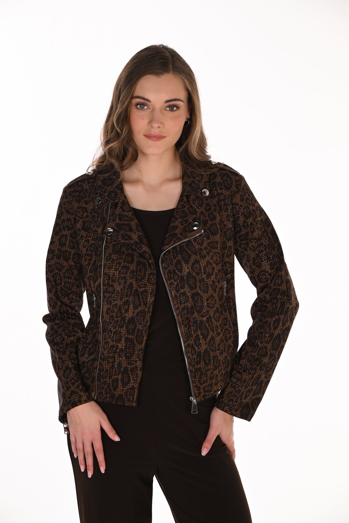 Frank Lyman Animal Zip Jacket