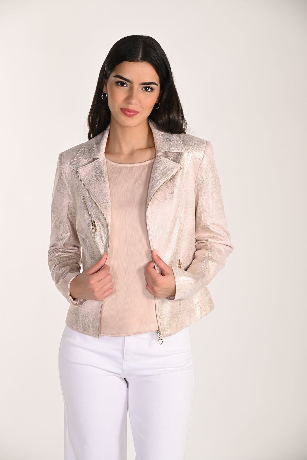 Frank Lyman Metallic Heart Jacket