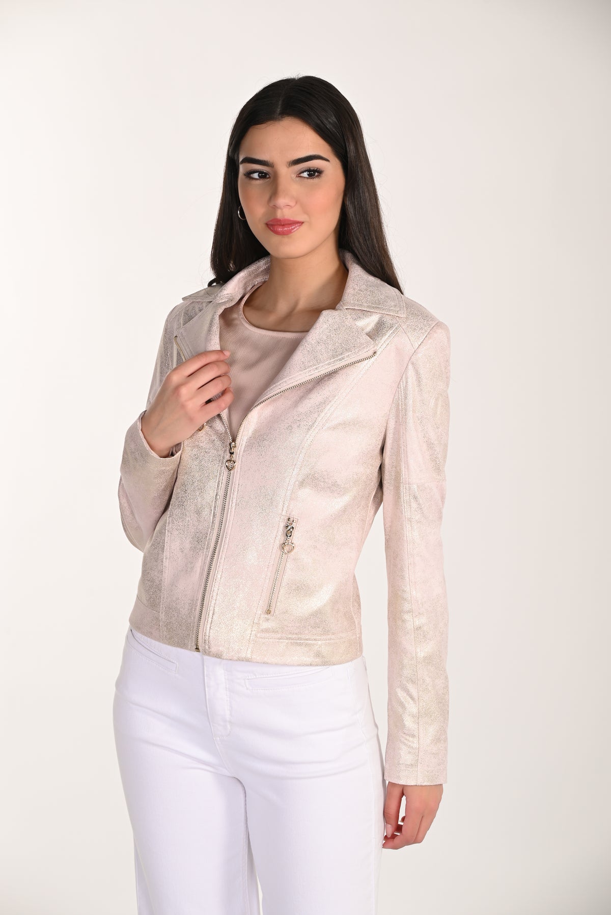 Frank Lyman Metallic Heart Jacket