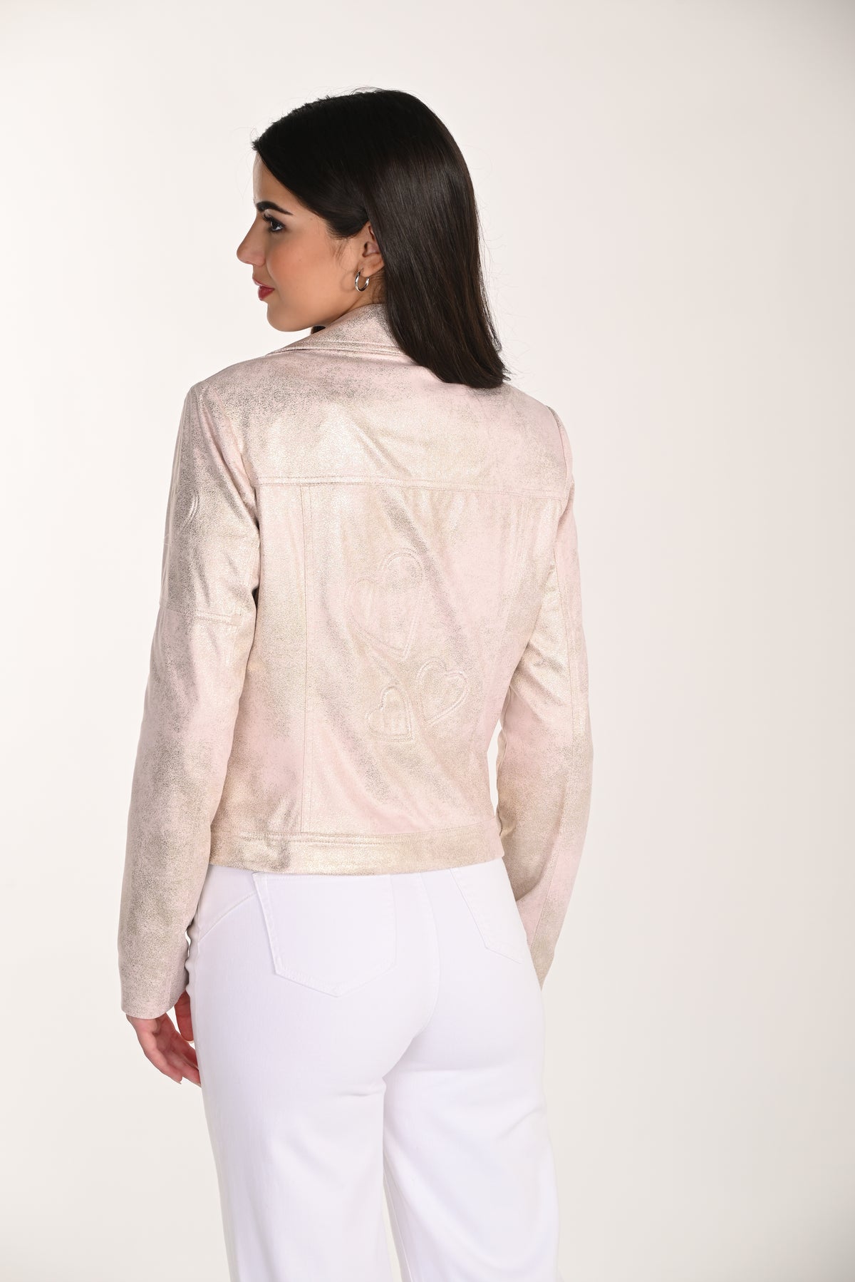 Frank Lyman Metallic Heart Jacket