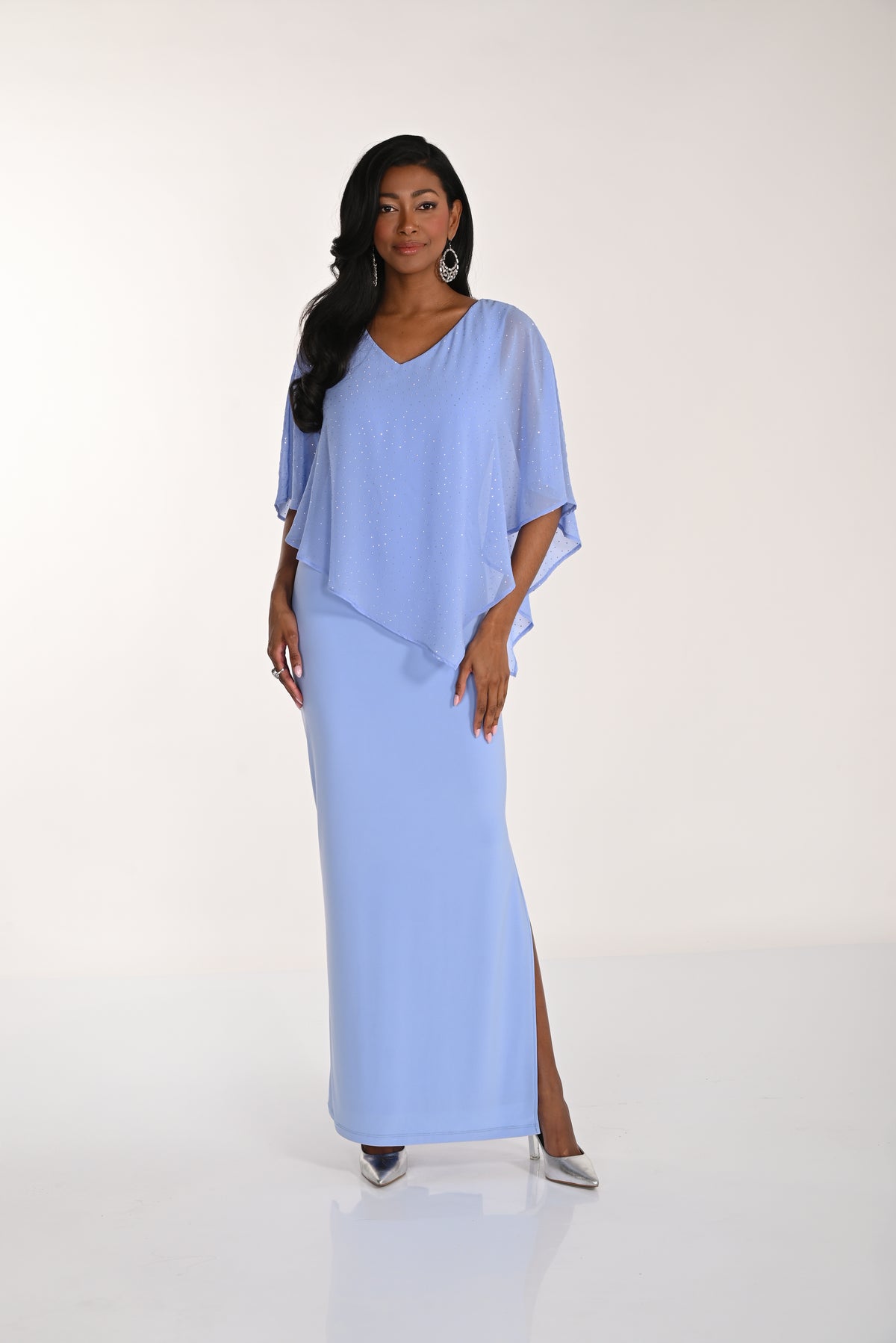 Frank Lyman Overlay Dress - Magenta